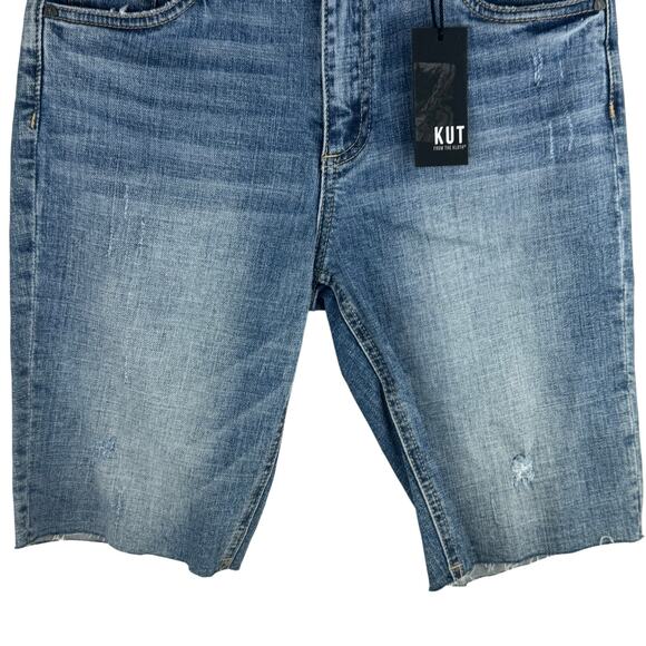KUT FROM THE KLOTH SOPHIE HIGH RISE BERMUDA SHORTS MEDIUM WASH NWT WOMEN'S 0 - Picture 6 of 15